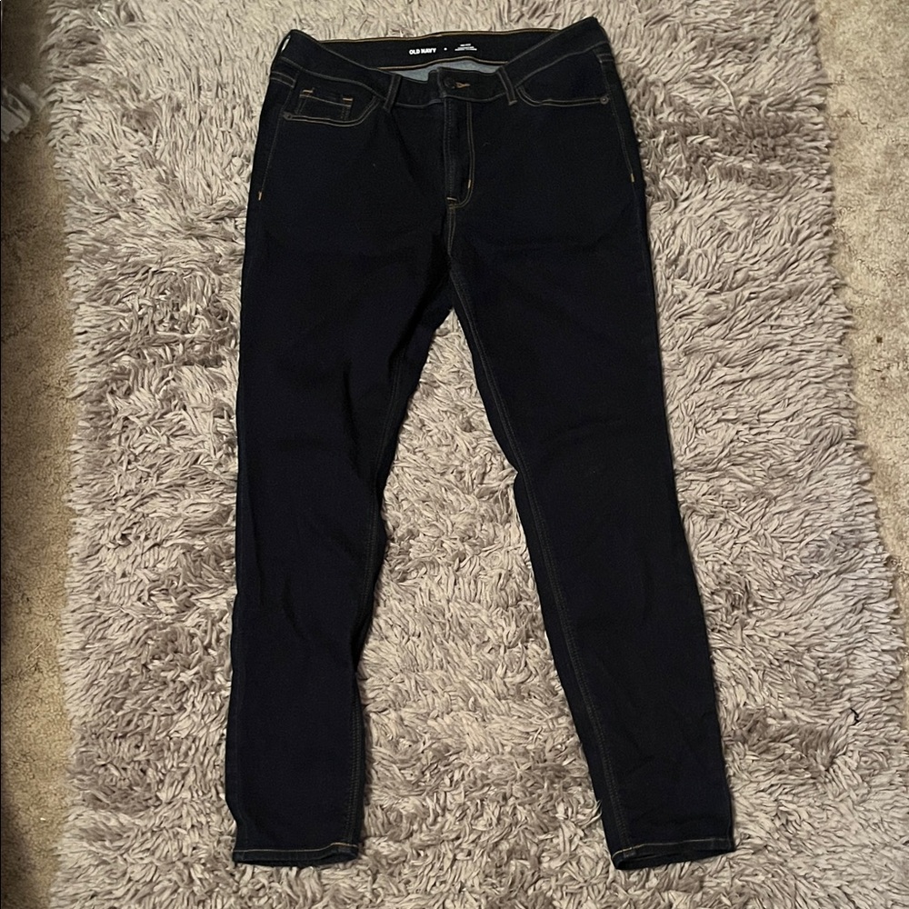 Old Navy Women's 8 Skinny Jeans - Dark Blue